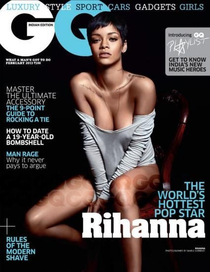 GENTLEMENS QUARTERLY INDIA magazine side cover  February 2013