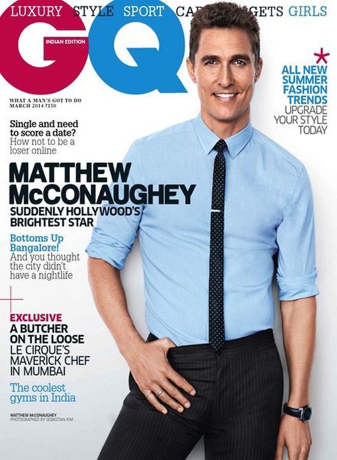 GENTLEMENS QUARTERLY INDIA magazine side cover  March 2014