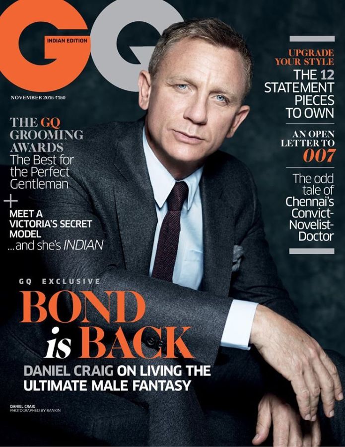 GENTLEMENS QUARTERLY INDIA magazine side cover  November 2015