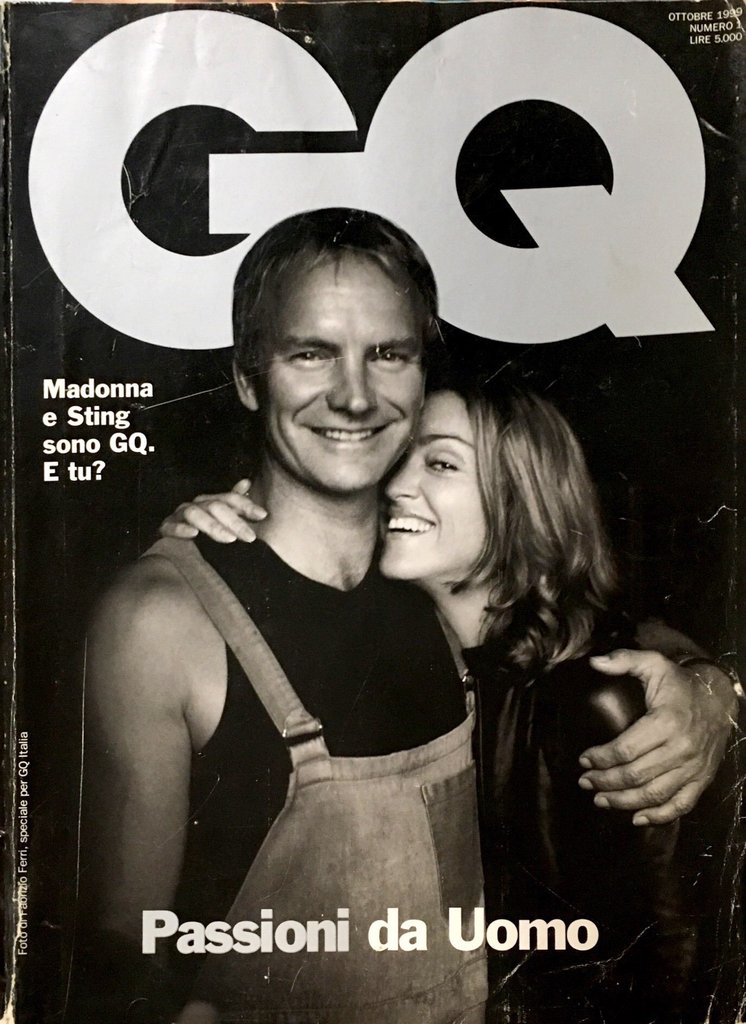 GENTLEMENS QUARTERLY ITALY magazine side cover  October 1999
