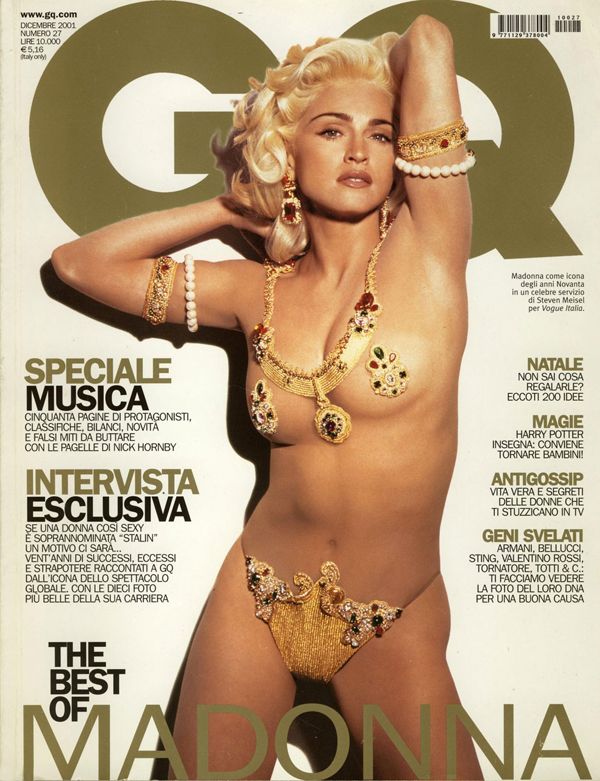 GENTLEMENS QUARTERLY ITALY magazine side cover  December 2001