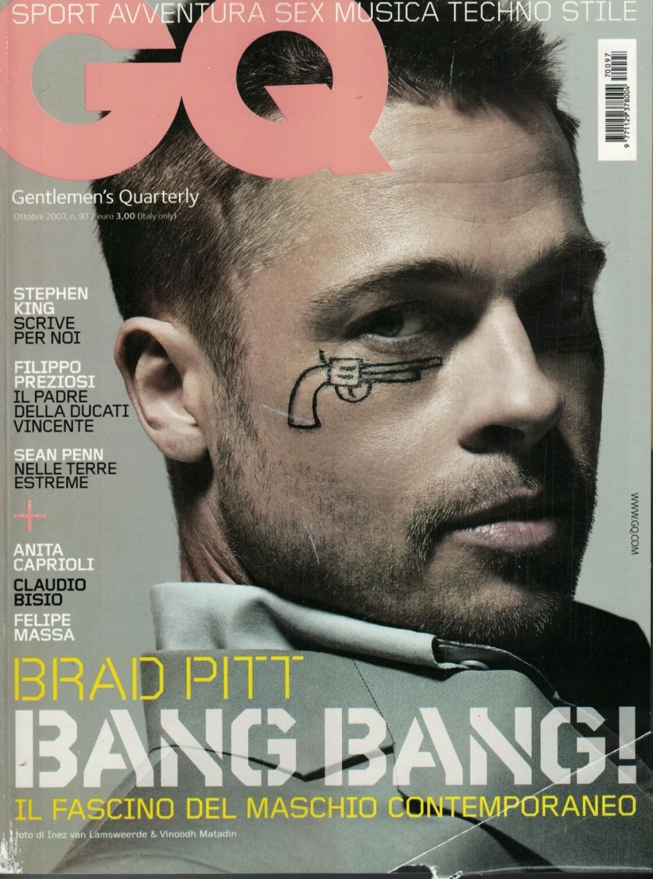 GENTLEMENS QUARTERLY ITALY magazine side cover  October 2007