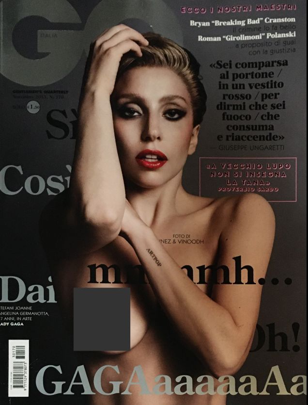 GENTLEMENS QUARTERLY ITALY magazine side cover  November 2013