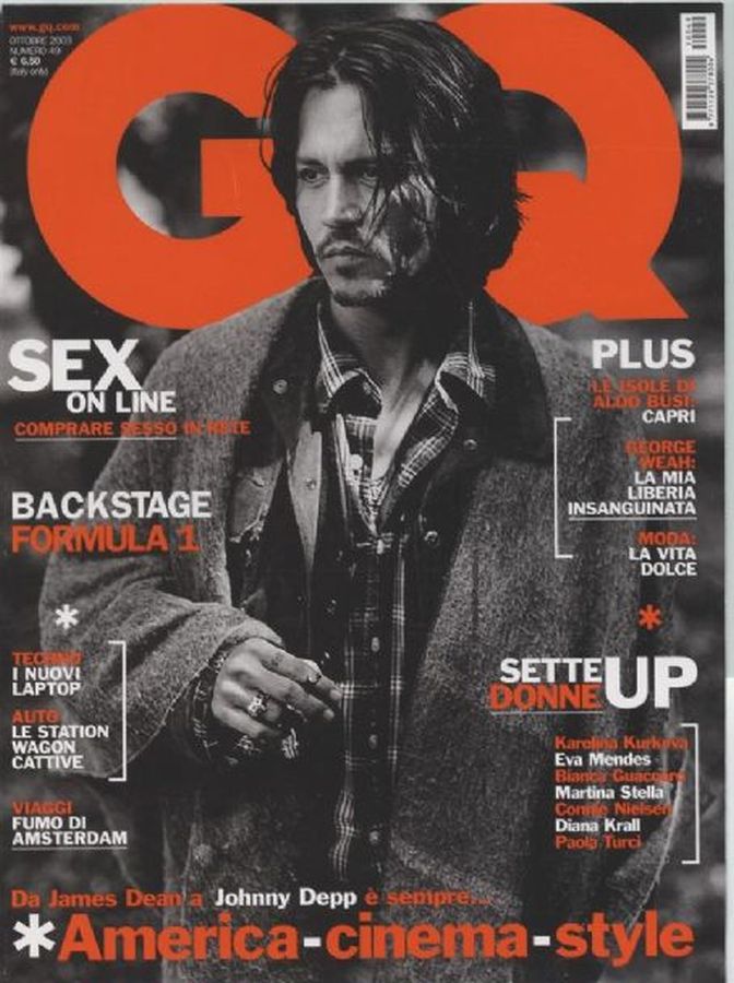 GENTLEMENS QUARTERLY ITALY magazine side cover  October 2003
