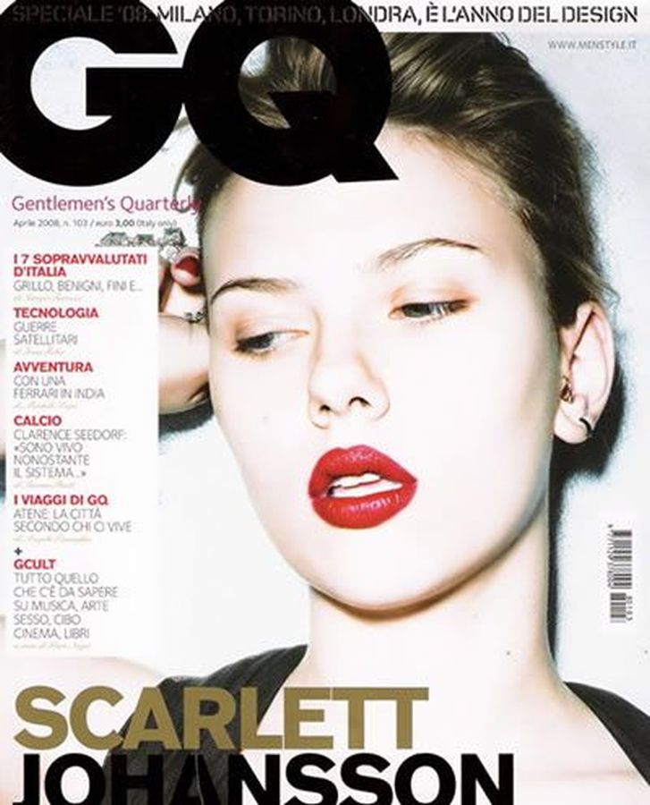 GENTLEMENS QUARTERLY ITALY magazine side cover  April 2008