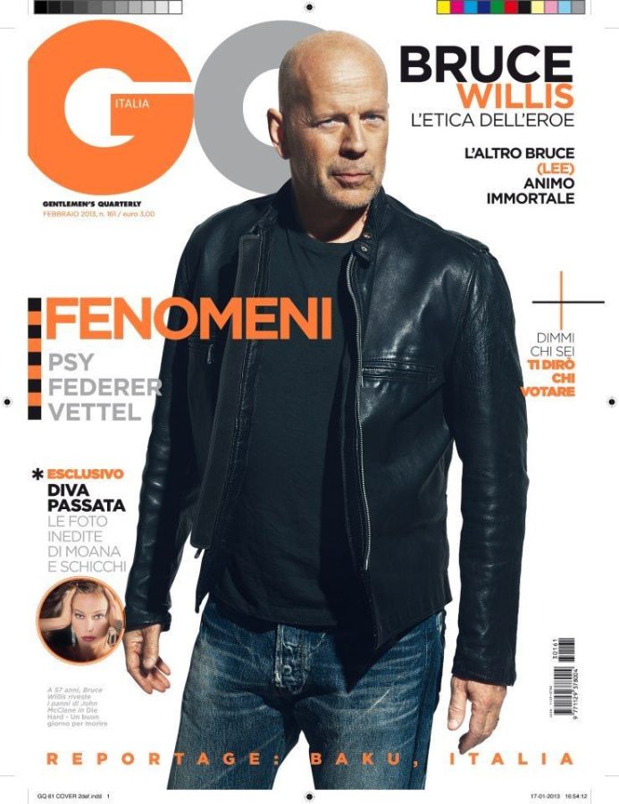 GENTLEMENS QUARTERLY ITALY magazine side cover  February 2013