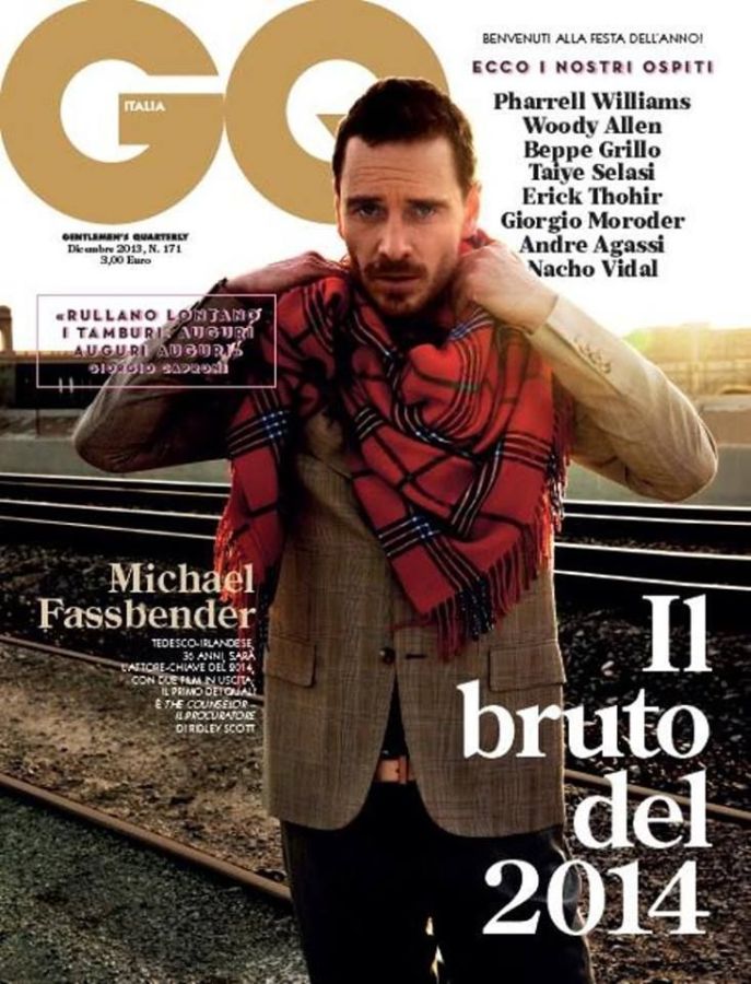 GENTLEMENS QUARTERLY ITALY magazine side cover  December 2013