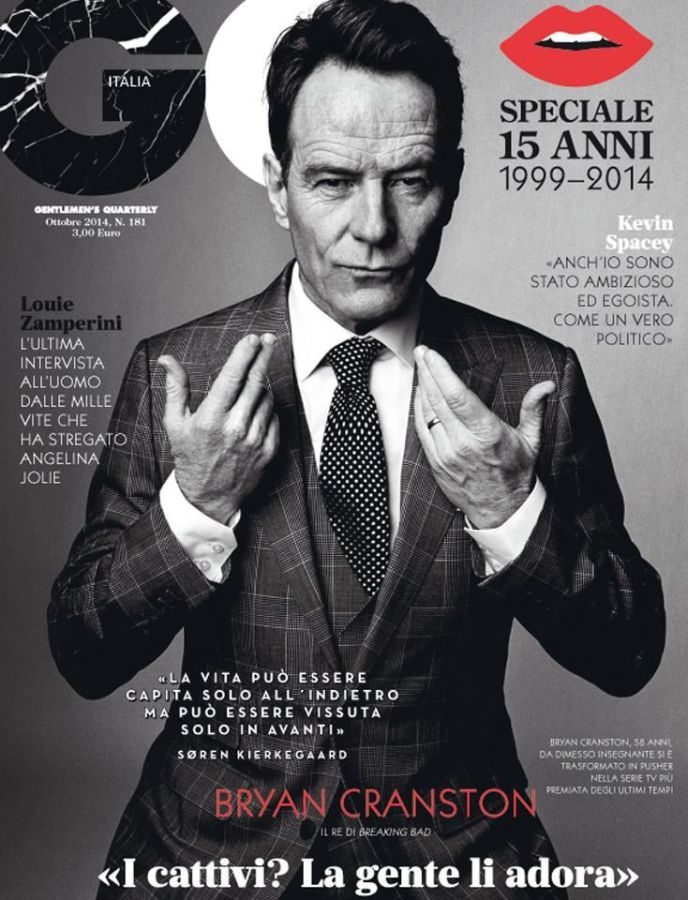 GENTLEMENS QUARTERLY ITALY magazine side cover  October 2014