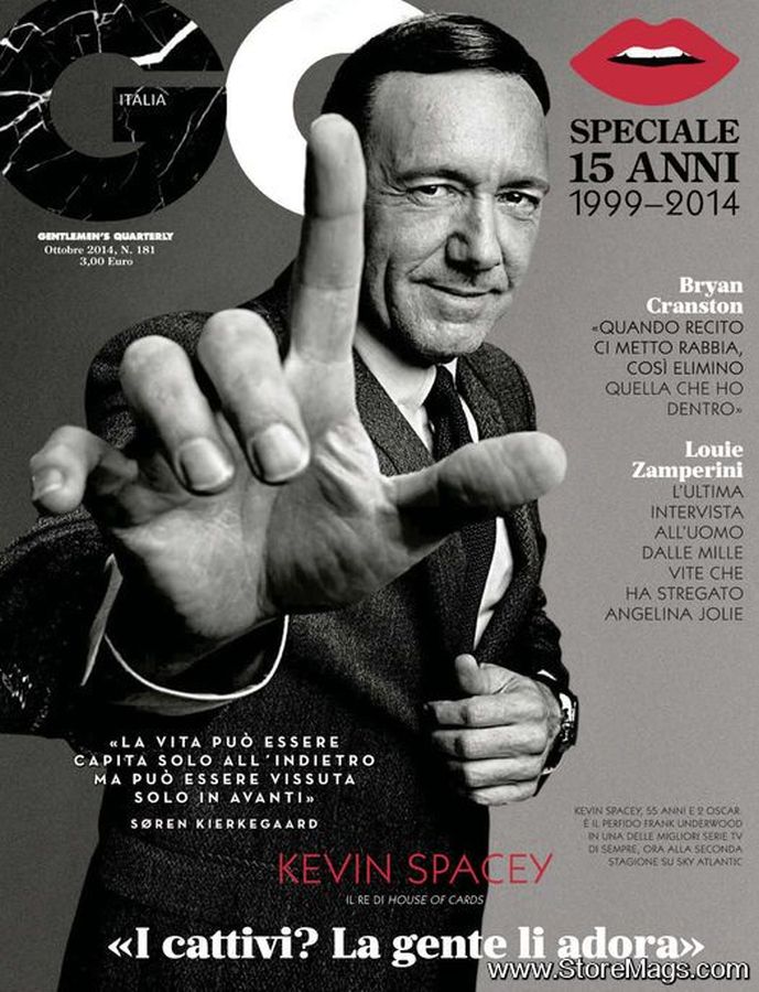 GENTLEMENS QUARTERLY ITALY magazine side cover  November 2014