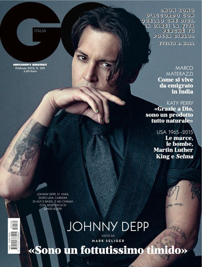 GENTLEMENS QUARTERLY ITALY magazine side cover  February 2015