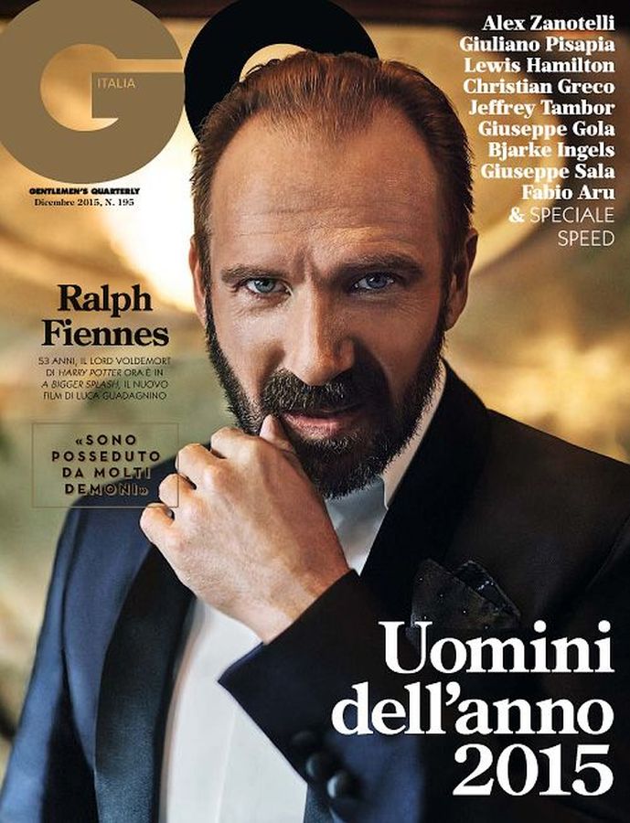 GENTLEMENS QUARTERLY ITALY magazine side cover  December 2015