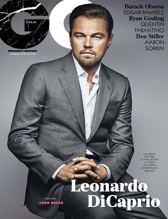 GENTLEMENS QUARTERLY ITALY magazine side cover  January 2016
