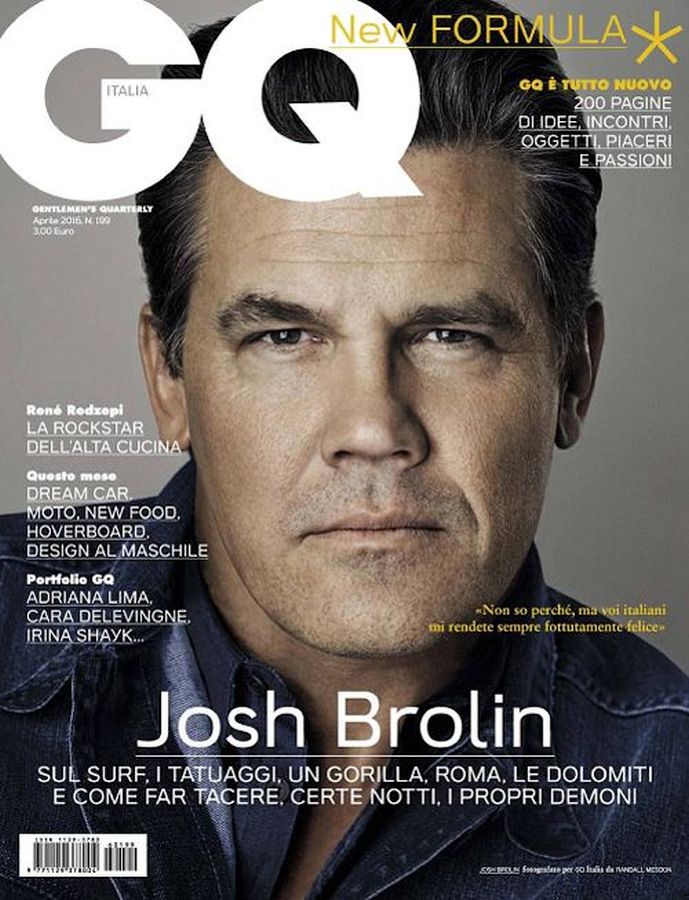 GENTLEMENS QUARTERLY ITALY magazine side cover  April 2016