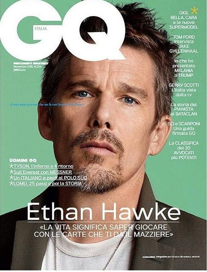 GENTLEMENS QUARTERLY ITALY magazine side cover  November 2016