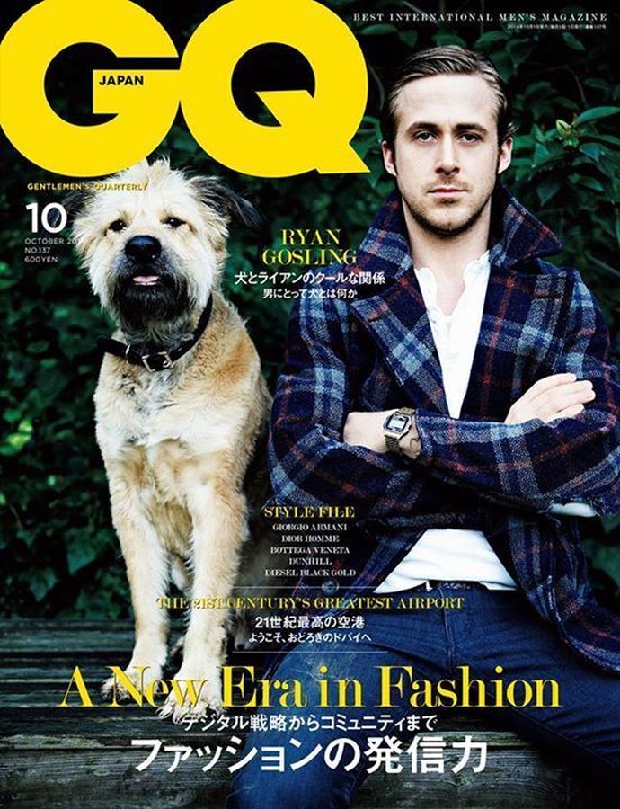 GENTLEMENS QUARTERLY JAPAN magazine side cover  October 2014
