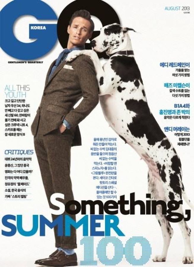 GENTLEMENS QUARTERLY KOREA magazine side cover  August 2013