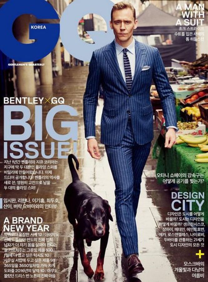 GENTLEMENS QUARTERLY KOREA magazine side cover  January 2016