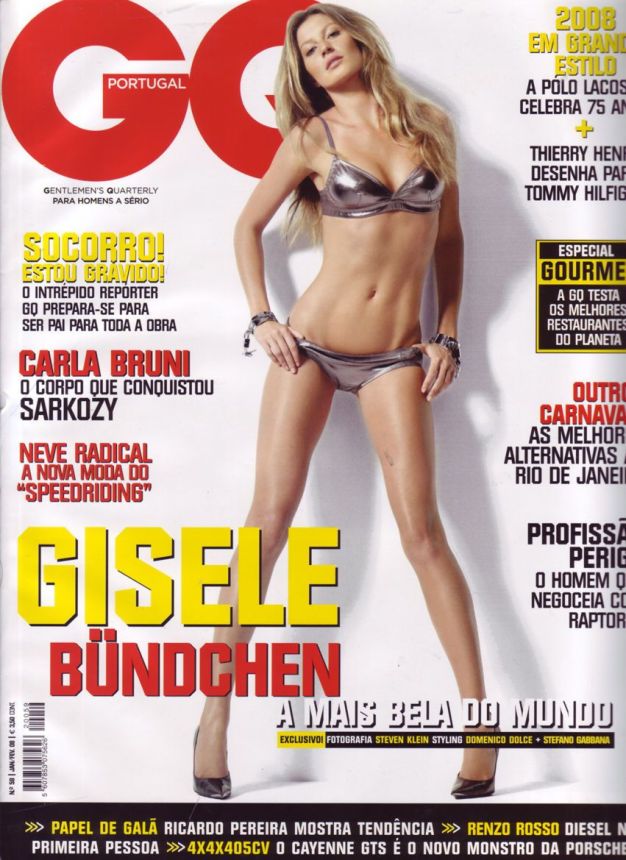 GENTLEMENS QUARTERLY PORTUGAL magazine side cover  January 2008