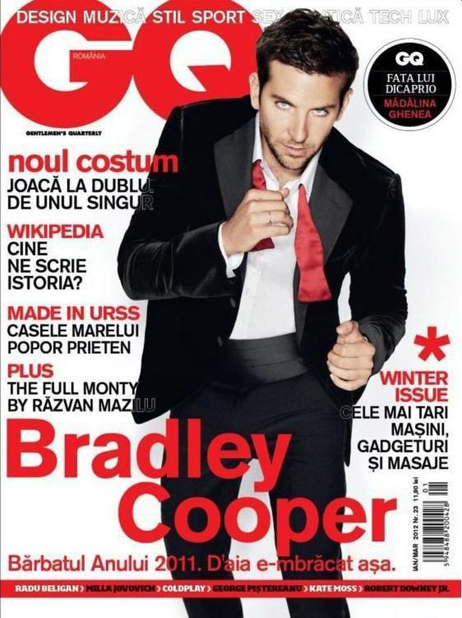 GENTLEMENS QUARTERLY ROMANIA magazine side cover  January/March 2012