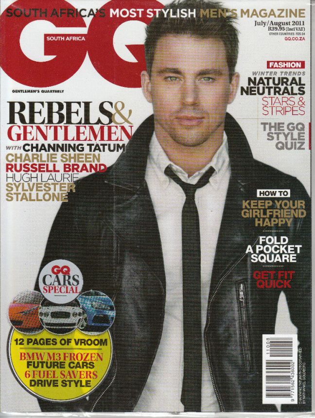 GENTLEMENS QUARTERLY SOUTH AFRICA magazine side cover  July/August 2011