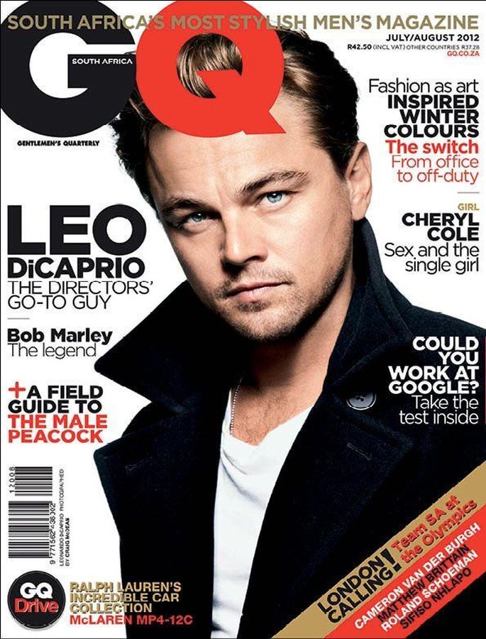 GENTLEMENS QUARTERLY SOUTH AFRICA magazine side cover  July/August 2012