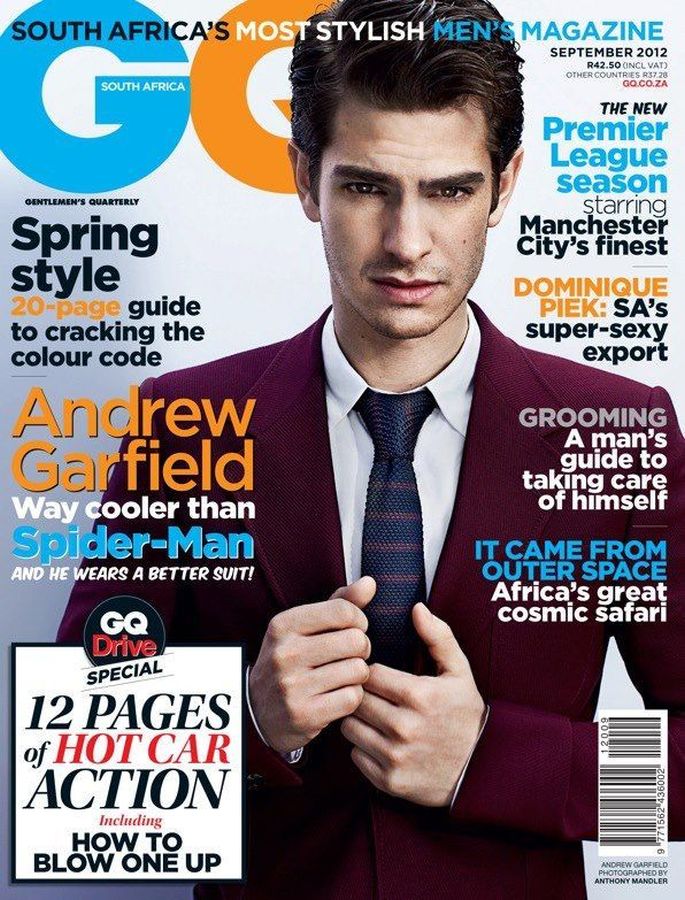 GENTLEMENS QUARTERLY SOUTH AFRICA magazine side cover  September 2012