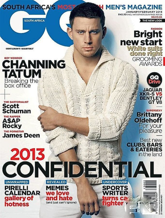 GENTLEMENS QUARTERLY SOUTH AFRICA magazine side cover  January/February 2013