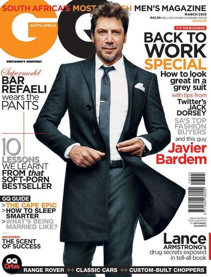 GENTLEMENS QUARTERLY SOUTH AFRICA magazine side cover  March 2013