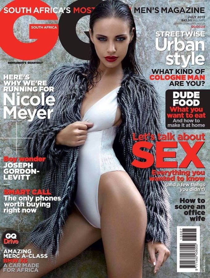 GENTLEMENS QUARTERLY SOUTH AFRICA magazine side cover  July 2013
