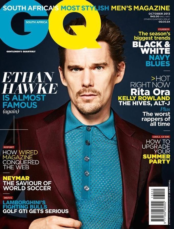 GENTLEMENS QUARTERLY SOUTH AFRICA magazine side cover  October 2013