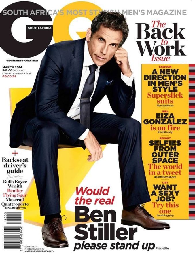 GENTLEMENS QUARTERLY SOUTH AFRICA magazine side cover  March 2014
