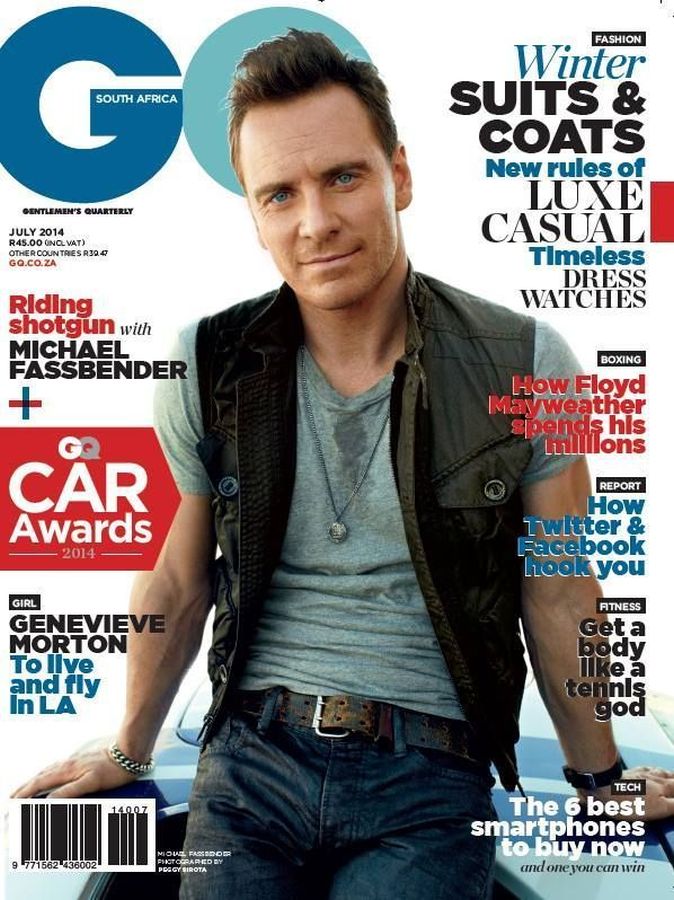 GENTLEMENS QUARTERLY SOUTH AFRICA magazine side cover  July 2014