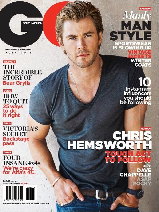 GENTLEMENS QUARTERLY SOUTH AFRICA magazine side cover  July 2015