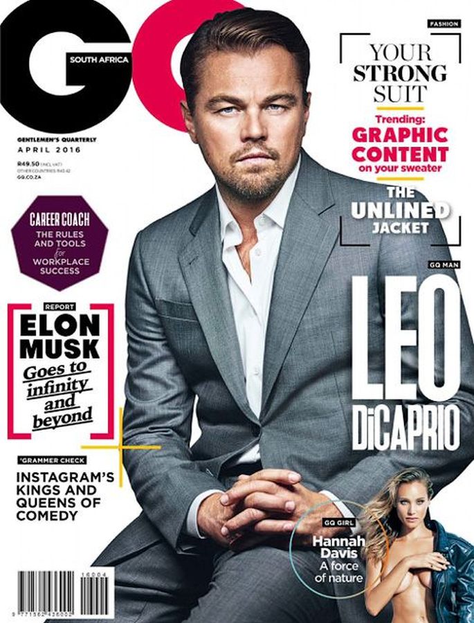 GENTLEMENS QUARTERLY SOUTH AFRICA magazine side cover  April 2016