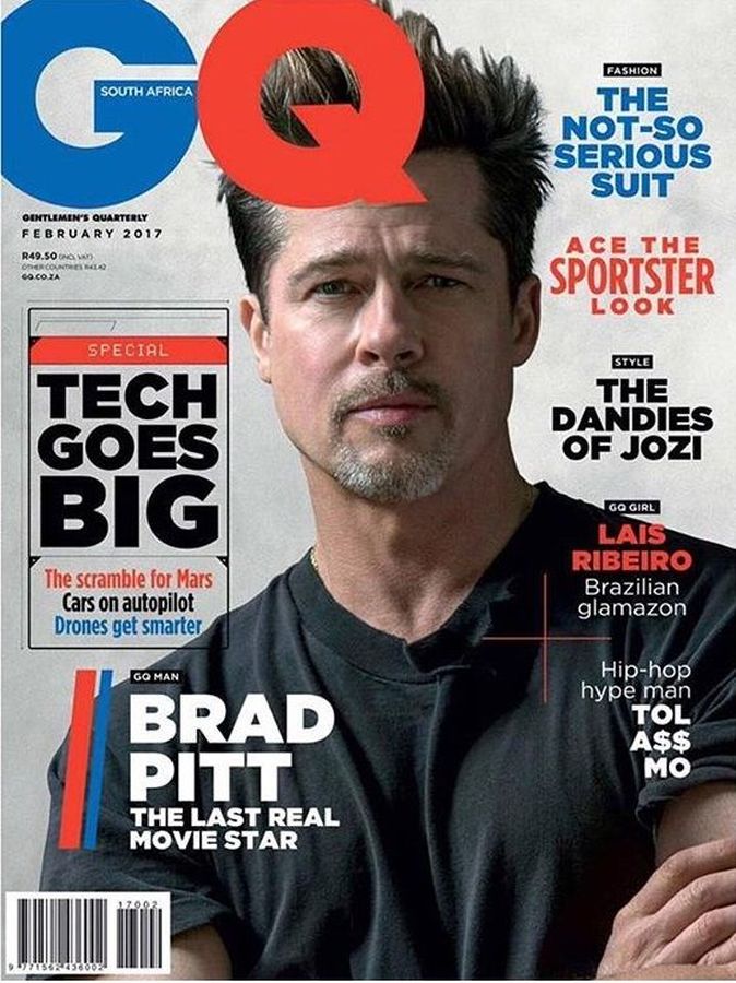 GENTLEMENS QUARTERLY SOUTH AFRICA magazine side cover  February 2017