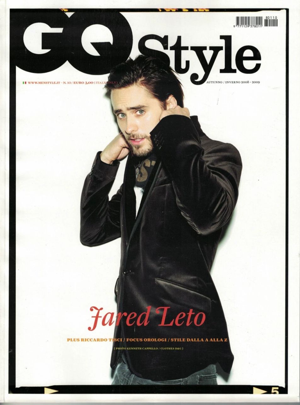 GQ STYLE ITALY magazine side cover Issue 10 Fall 2008