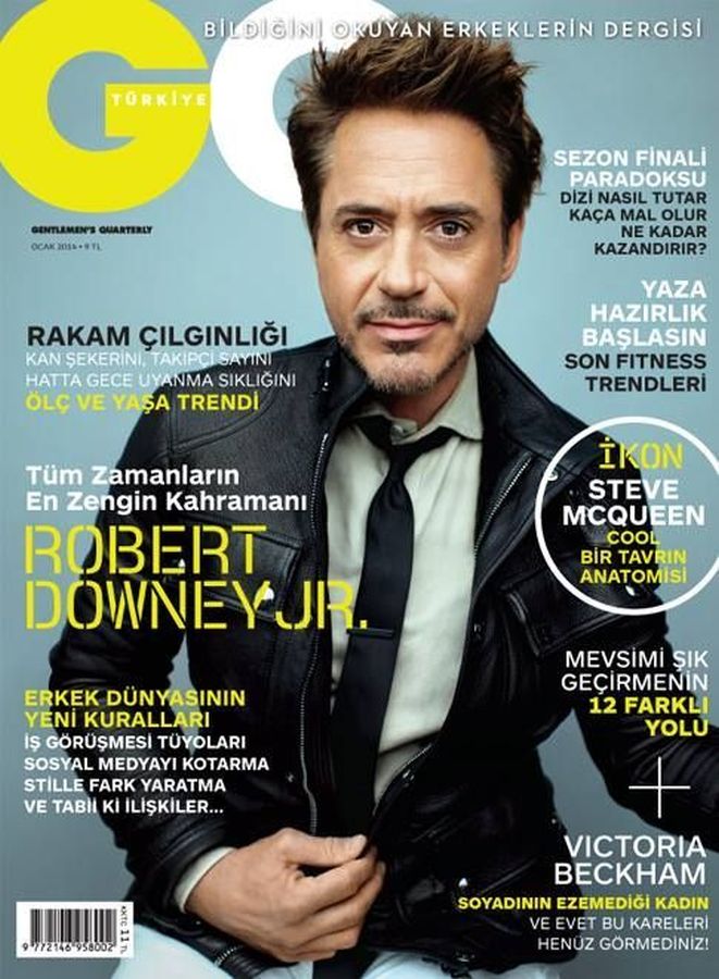 GENTLEMENS QUARTERLY TURKEY magazine side cover  January 2014