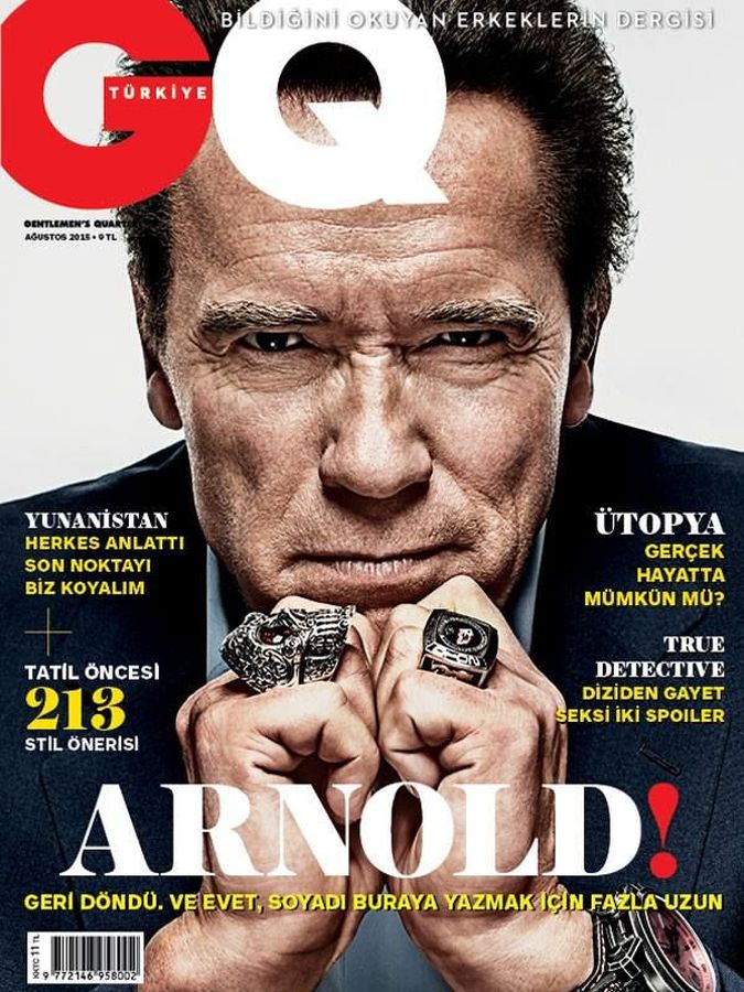 GENTLEMENS QUARTERLY TURKEY magazine side cover  August 2015