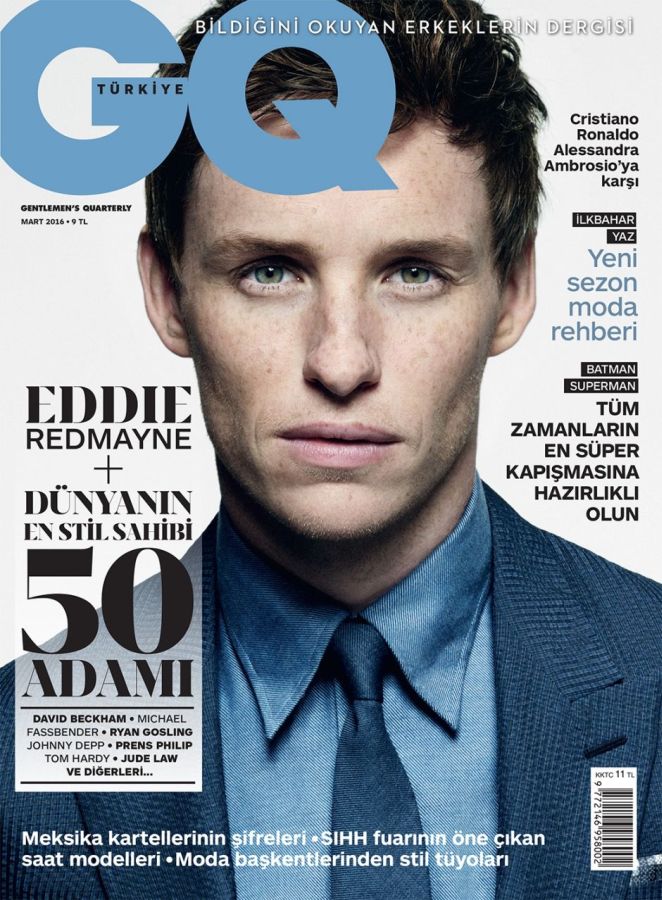 GENTLEMENS QUARTERLY TURKEY magazine side cover  March 2016