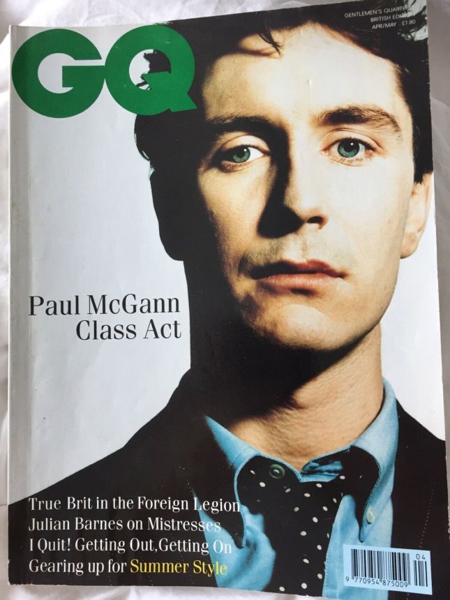 GENTLEMENS QUARTERLY (UK) magazine side cover  April/May 1989