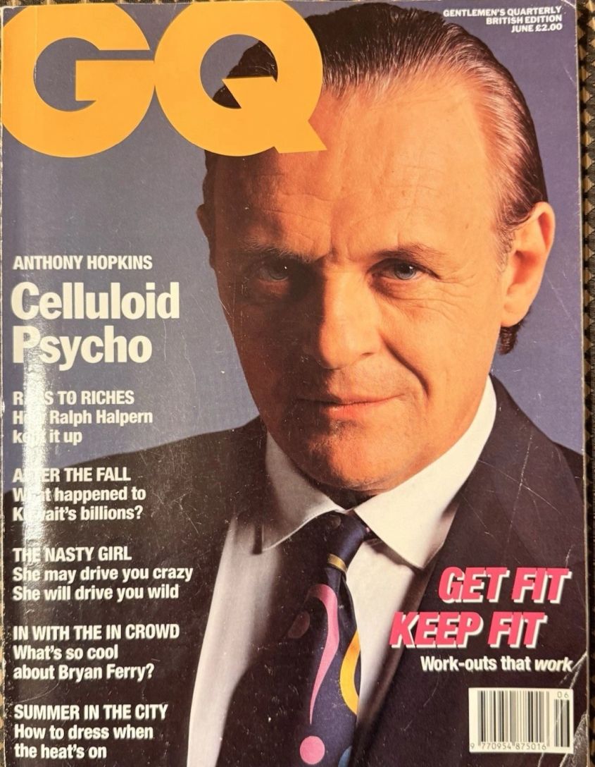 GENTLEMENS QUARTERLY (UK) magazine side cover  June 1991