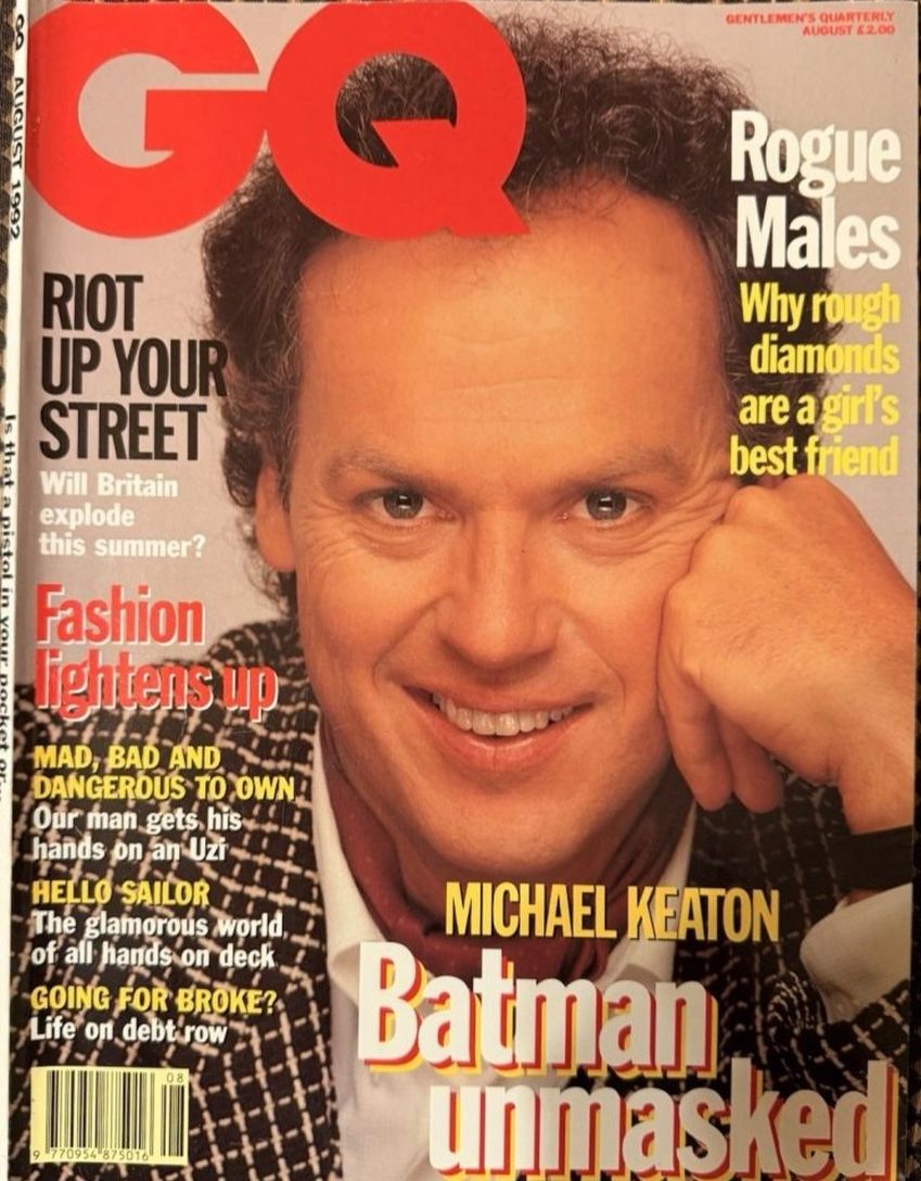 GENTLEMENS QUARTERLY (UK) magazine side cover  August 1992