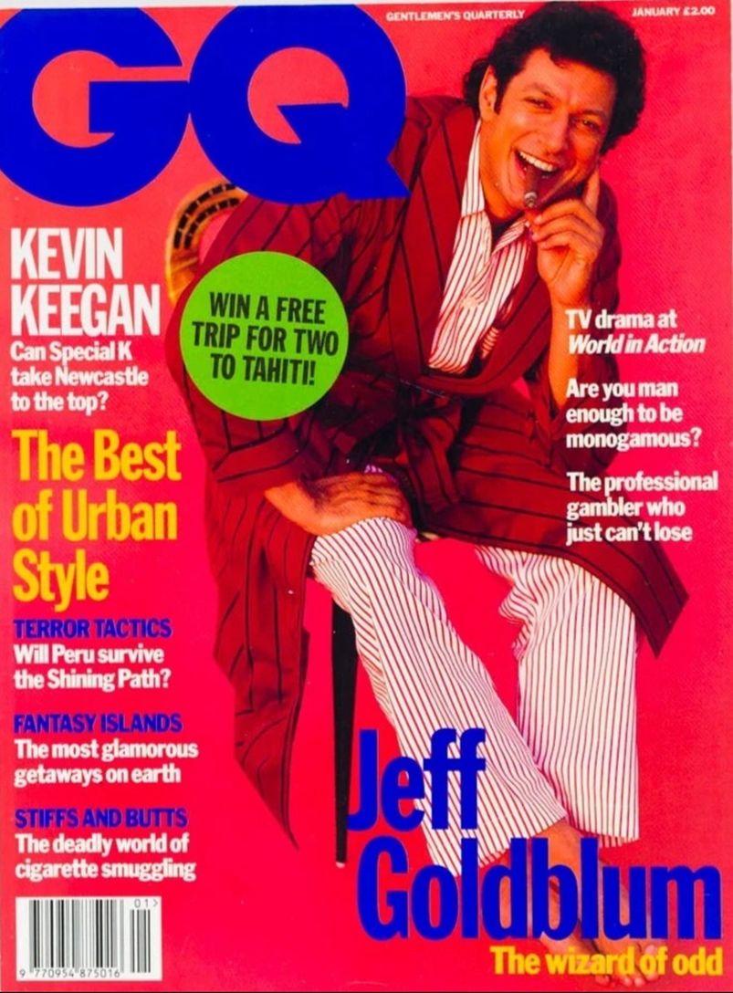 GENTLEMENS QUARTERLY (UK) magazine side cover  January 1993