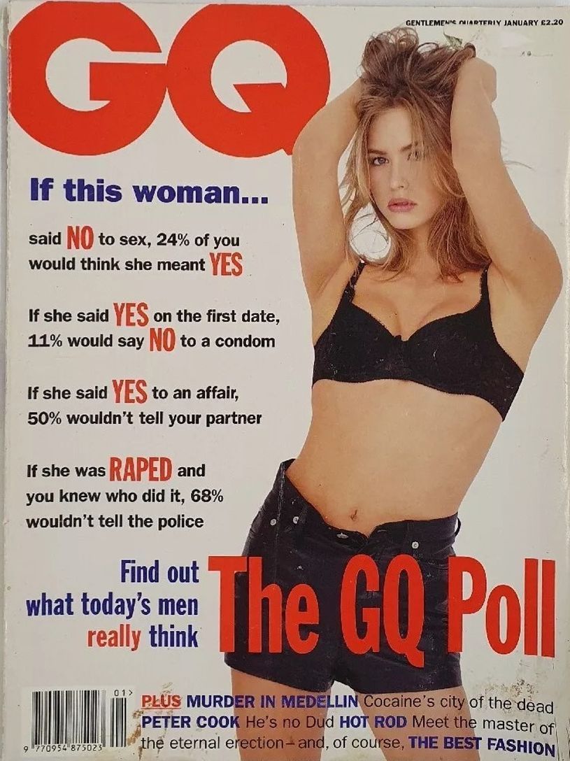 GENTLEMENS QUARTERLY (UK) magazine side cover  January 1994