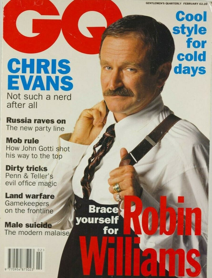 GENTLEMENS QUARTERLY (UK) magazine side cover  February 1994