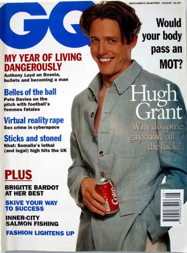 GENTLEMENS QUARTERLY (UK) magazine side cover  August 1994