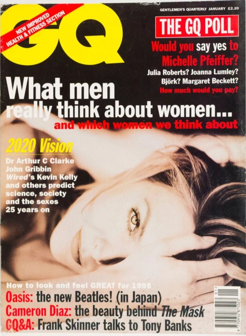 GENTLEMENS QUARTERLY (UK) magazine side cover  January 1995