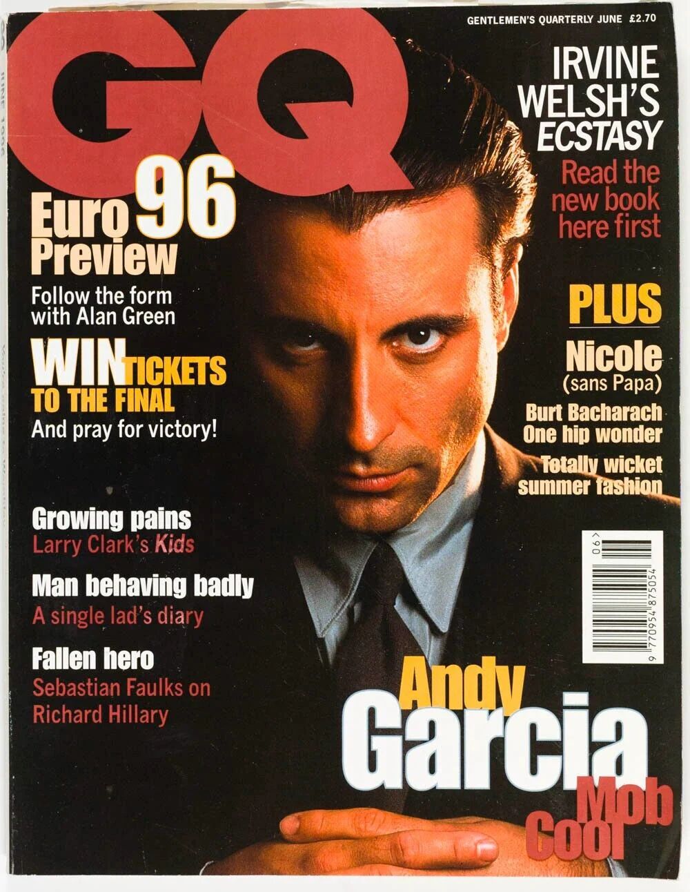 GENTLEMENS QUARTERLY (UK) magazine side cover  June 1996