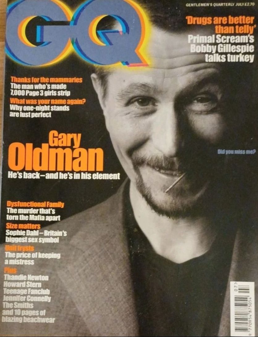 GENTLEMENS QUARTERLY (UK) magazine side cover  July 1997