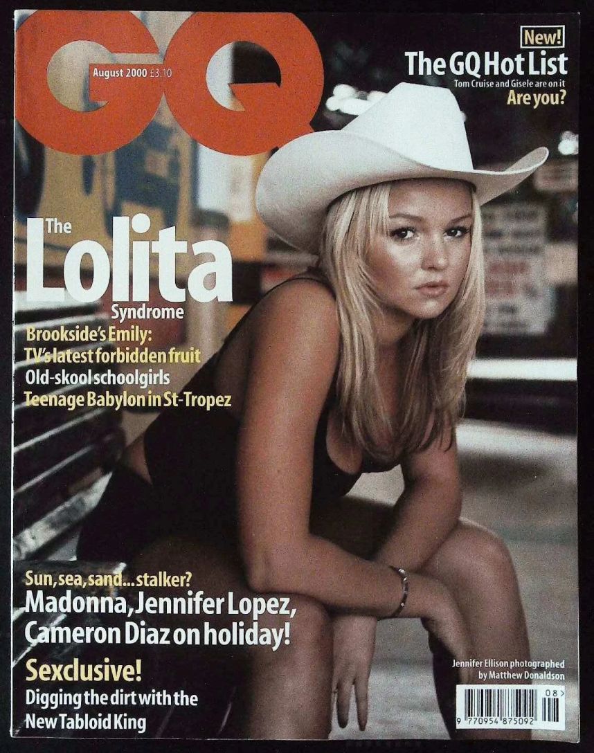 GENTLEMENS QUARTERLY (UK) magazine side cover  August 2000